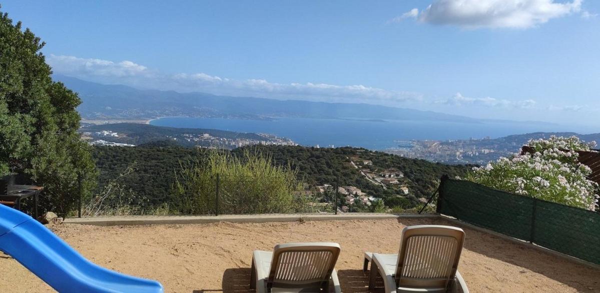 Gites Sassone, Vue Panoramique Sur Ajaccio Et La Mer Alata Kültér fotó