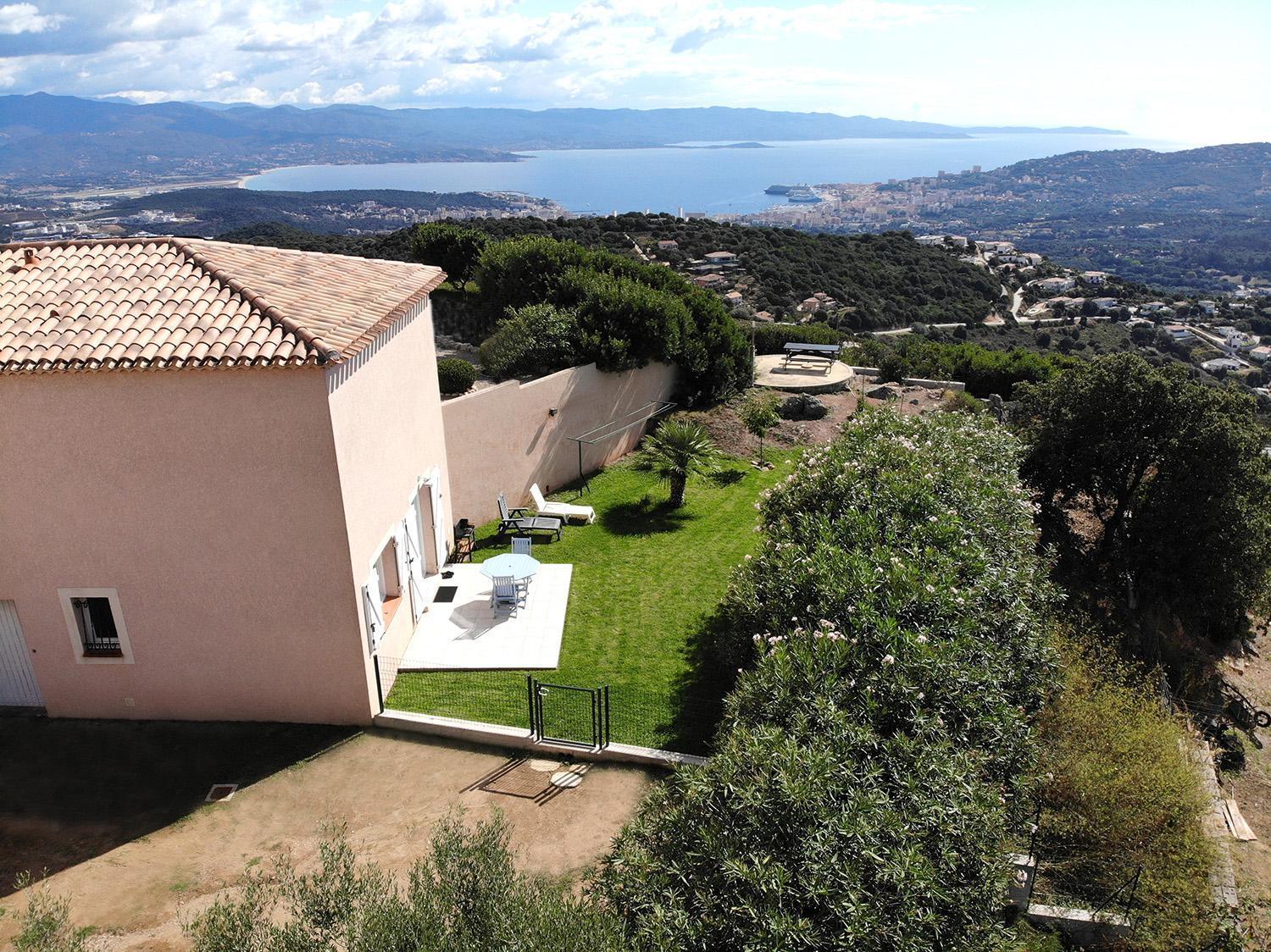 Gites Sassone, Vue Panoramique Sur Ajaccio Et La Mer Alata Kültér fotó